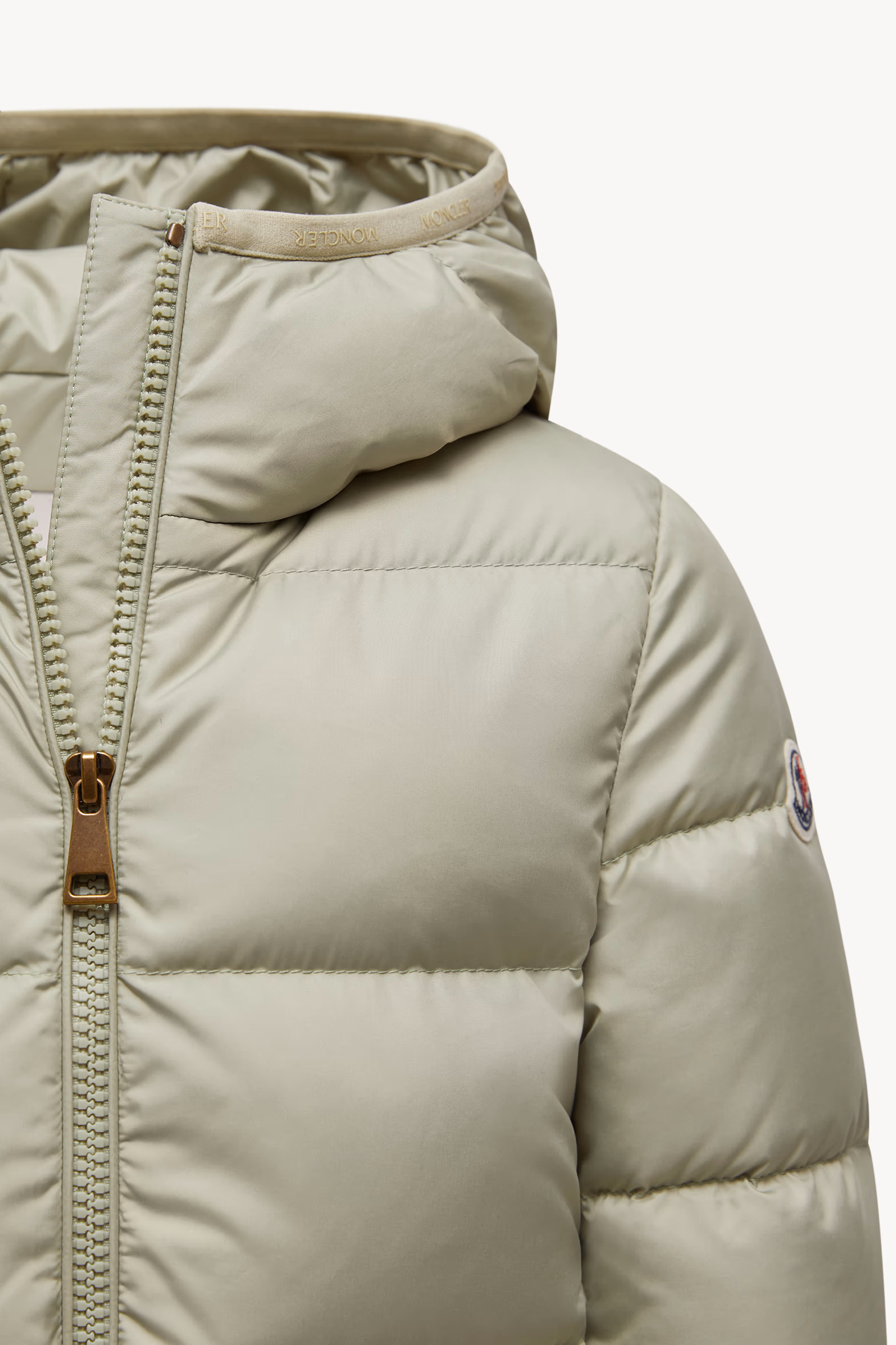 Beulah Hooded Down Jacket Girl Light Green Moncler 5